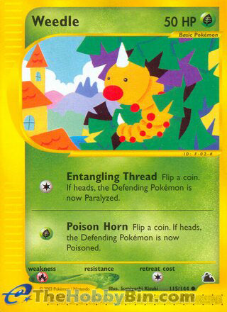 Weedle #115/144 Common - Skyridge Pokemon card