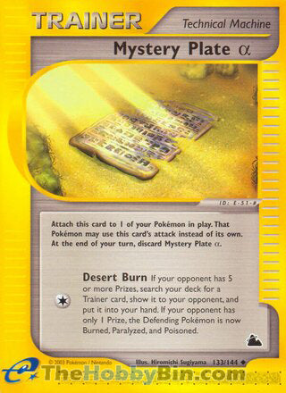 0133 Mystery Plate Alpha Uncommon Skyridge
