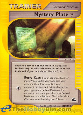 0135 Mystery Plate Gamma Uncommon Skyridge