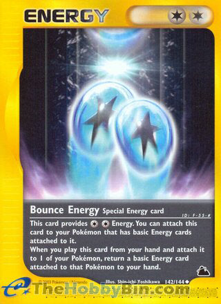 Bounce Energy #142/144 Uncommon - Skyridge Pokemon card