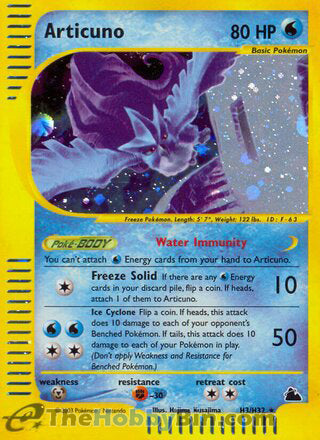 Articuno Skyridge Holo Rare #H03/H32