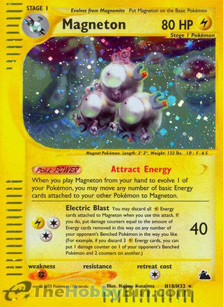 Magneton Skyridge Holo Rare #H18/H32