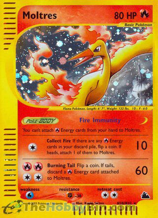 0000H020 Moltres Holo Rare Skyridge