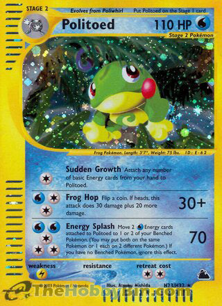 0000H023 Politoed Holo Rare Skyridge