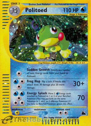 0000H023 Politoed Holo Rare Skyridge