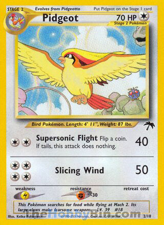 Pidgeot Southern Islands Promo #2/18