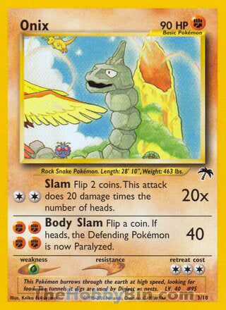 Onix #3/18 Promo - Southern Islands Pokemon card