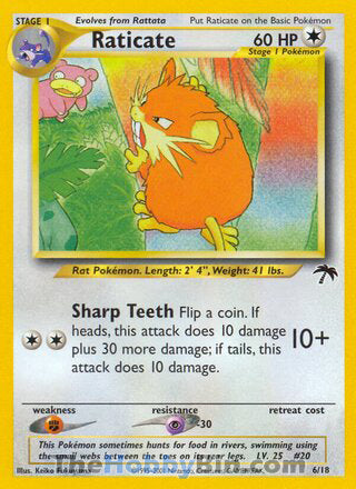 Raticate #6/18 Promo - Southern Islands Pokemon card