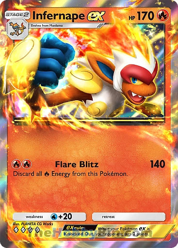 Infernape ex Space-Time Smackdown Four Diamond #029/155