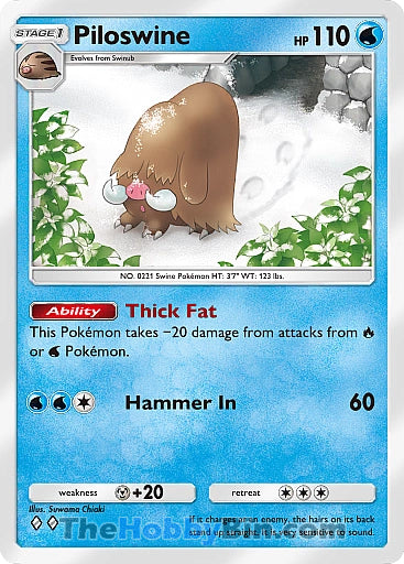 Piloswine Space-Time Smackdown Two Diamond #032/155