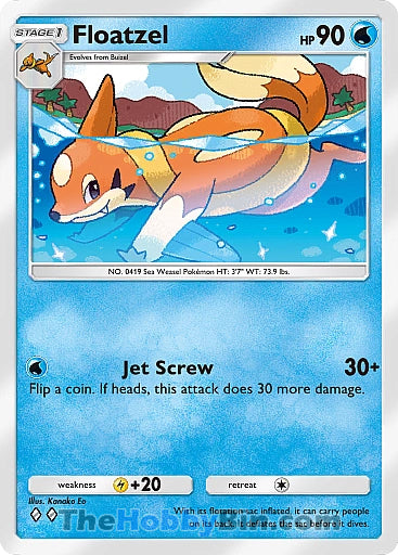 Floatzel Space-Time Smackdown Two Diamond #039/155