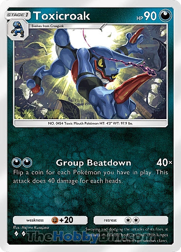 Toxicroak Space-Time Smackdown Two Diamond #108/155