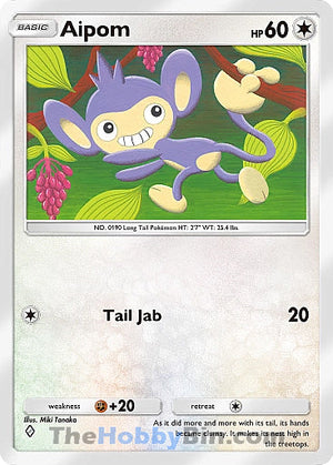Aipom Space-Time Smackdown One Diamond #130/155