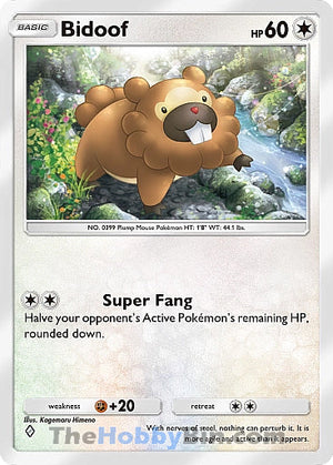 Bidoof Space-Time Smackdown One Diamond #135/155