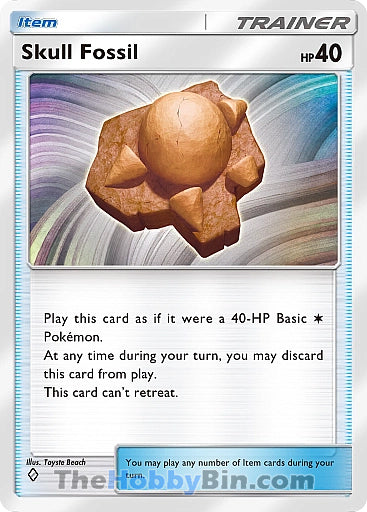 Skull Fossil Space-Time Smackdown One Diamond #144/155