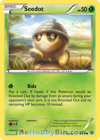 Seedot #9/114 Common - Steam Siege Pokemon card