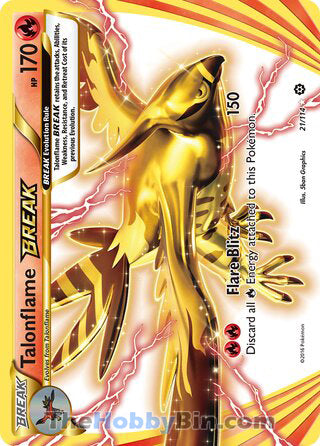 0021 Talonflame BREAK Rare BREAK Steam Siege