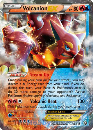 0026 Volcanion EX Ultra Rare Steam Siege