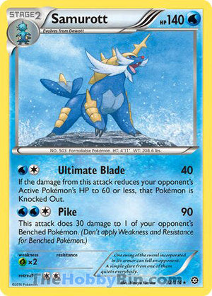 0032 Samurott Rare Steam Siege