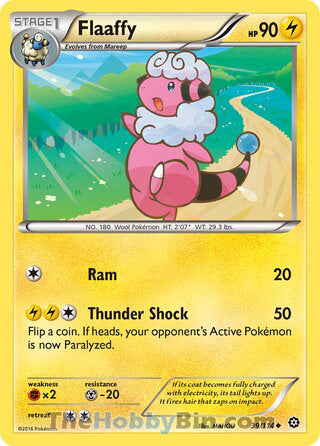Flaaffy #39/114 Uncommon - Steam Siege Pokemon card