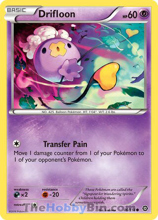 Drifloon #46/114 Common - Steam Siege Pokemon card
