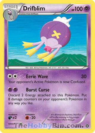 Drifblim #47/114 Uncommon - Steam Siege Pokemon card