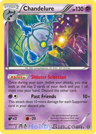 Chandelure Steam Siege Holo Rare #50/114