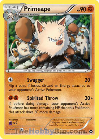 0053 Primeape Rare Steam Siege