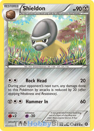 Shieldon #69/114 Uncommon - Steam Siege Pokemon card