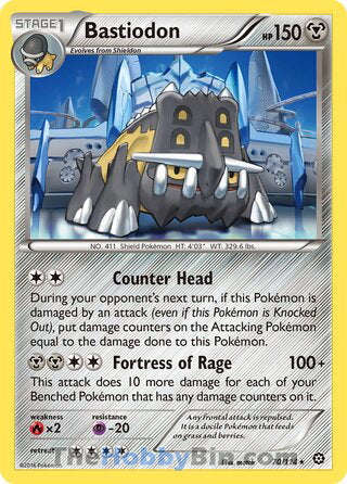 Bastiodon #70/114 Rare - Steam Siege Pokemon card