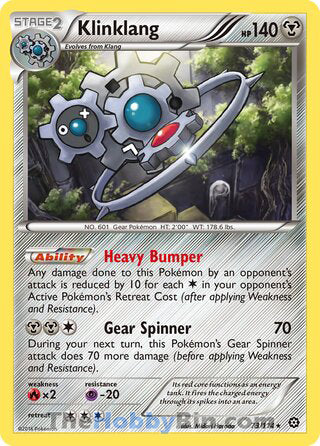 Klinklang #73/114 Holo Rare - Steam Siege Pokemon card