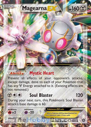 Magearna EX #75/114 Ultra Rare - Steam Siege Pokemon card