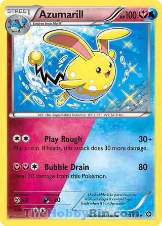 Azumarill #77/114 Uncommon - Steam Siege Pokemon card
