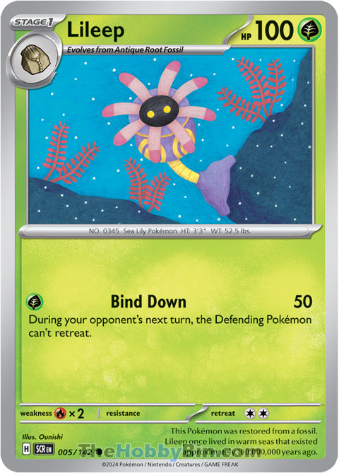 Lileep #5/142 Common - Stellar Crown Pokemon card