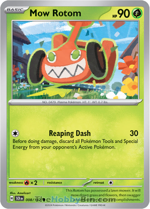 Mow Rotom #8/142 Common - Stellar Crown Pokemon card