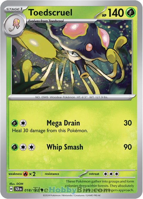 Toedscruel #18/142 Uncommon - Stellar Crown Pokemon card