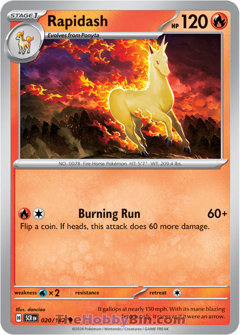 Rapidash Stellar Crown Uncommon #020/142