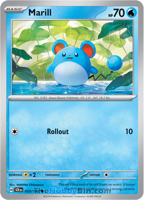 Marill #33/142 Common - Stellar Crown Pokemon card