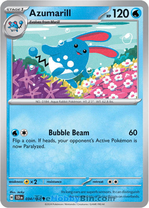 Azumarill Stellar Crown Uncommon #034/142