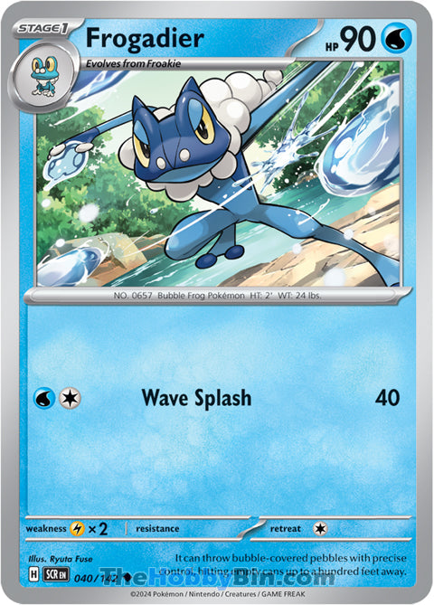 Frogadier #40/142 Uncommon - Stellar Crown Pokemon card