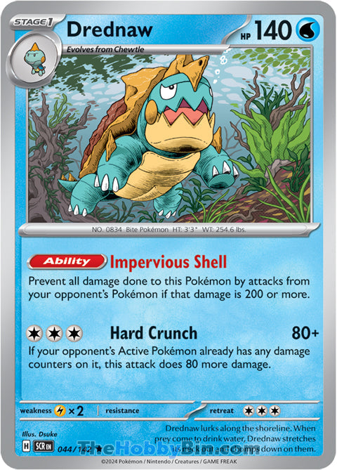 Drednaw #44/142 Rare - Stellar Crown Pokemon card