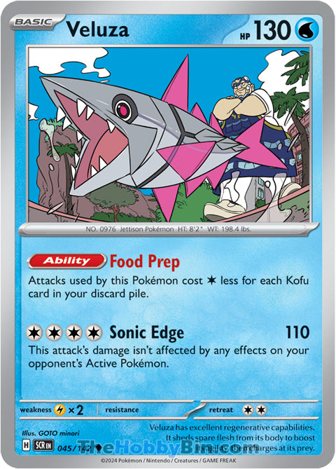 Veluza #45/142 Uncommon - Stellar Crown Pokemon card