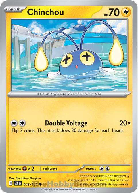 Chinchou #48/142 Common - Stellar Crown Pokemon card