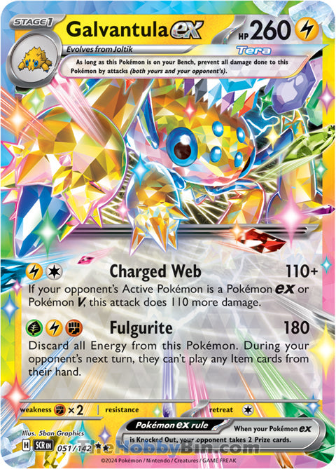 Galvantula ex #51/142 Double Rare - Stellar Crown Pokemon card