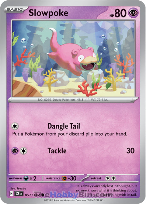 Slowpoke #57/142 Common - Stellar Crown Pokemon card