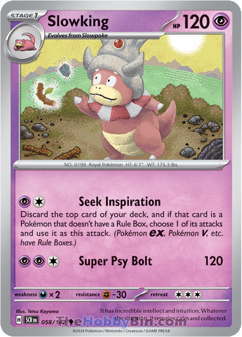 Slowking Stellar Crown Uncommon #058/142