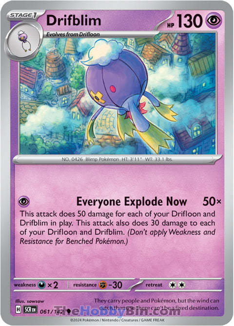 Drifblim Stellar Crown Uncommon #061/142