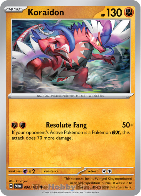 Koraidon #90/142 Uncommon - Stellar Crown Pokemon card