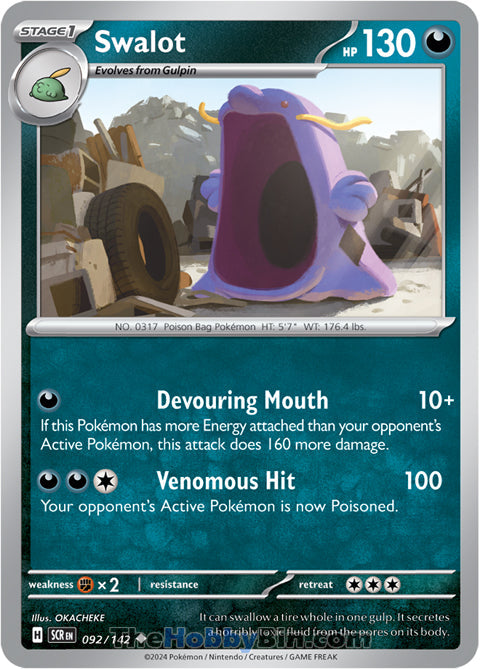 Swalot #92/142 Uncommon - Stellar Crown Pokemon card