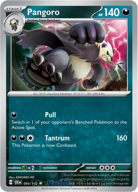 Pangoro #93/142 Uncommon - Stellar Crown Pokemon card